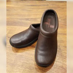 Merrell Brown Leather Air Cushion Mule - Wm 7